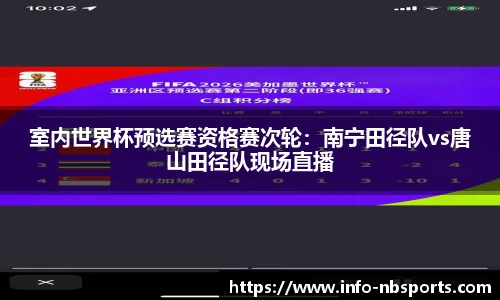 室内世界杯预选赛资格赛次轮：南宁田径队vs唐山田径队现场直播